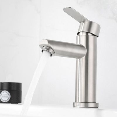Щетка одиночного Faucet таза нержавеющей стали отверстия 304 горячая и холодная никеля