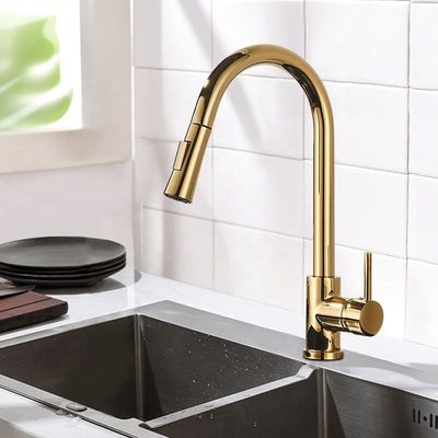 Гальванизируя нержавеющая сталь вытягивает вниз кран раковины Faucet кухни коммерчески
