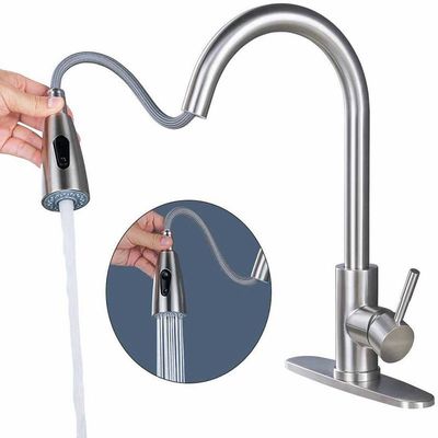ISO9001 почистило OEM щеткой Faucet кухни нержавеющей стали вытягивает вне водопроводный кран